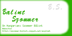 balint szommer business card